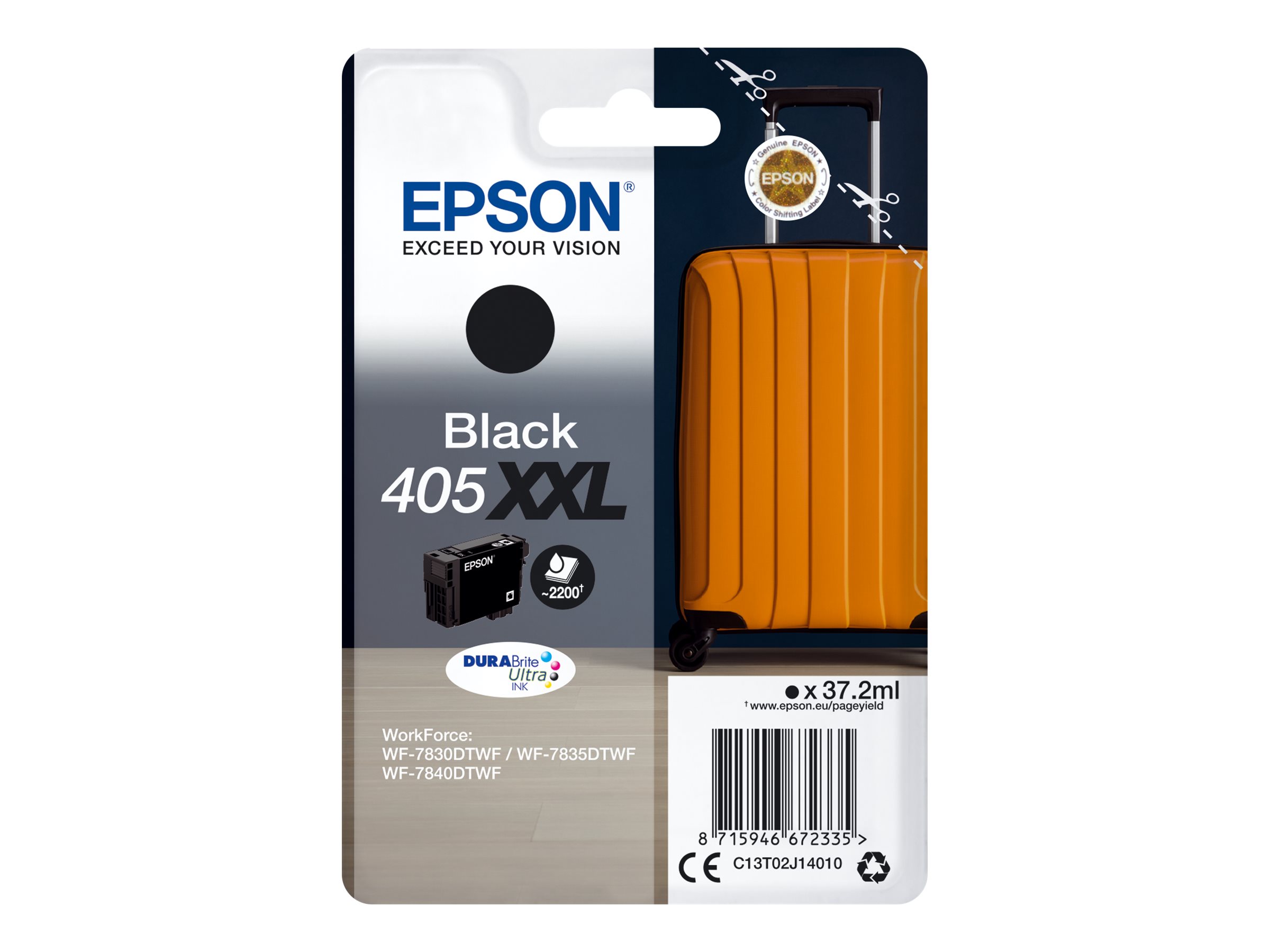 EPSON 4LB Singlepack Black 405XXL DURABrite Ultra Ink w/s EPSON 4LB Singlepack Black 405XXL DURABrite Ultra Ink w/s