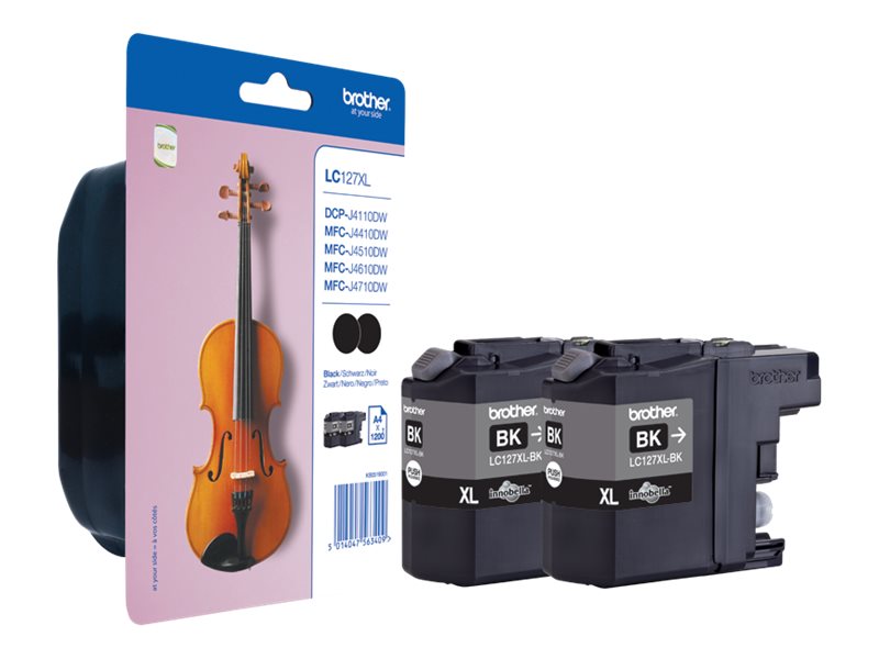 brother LC-127XLBK schwarz Druckerpatronen, 2er-Set brother LC-127XLBK schwarz Druckerpatronen, 2er-Set