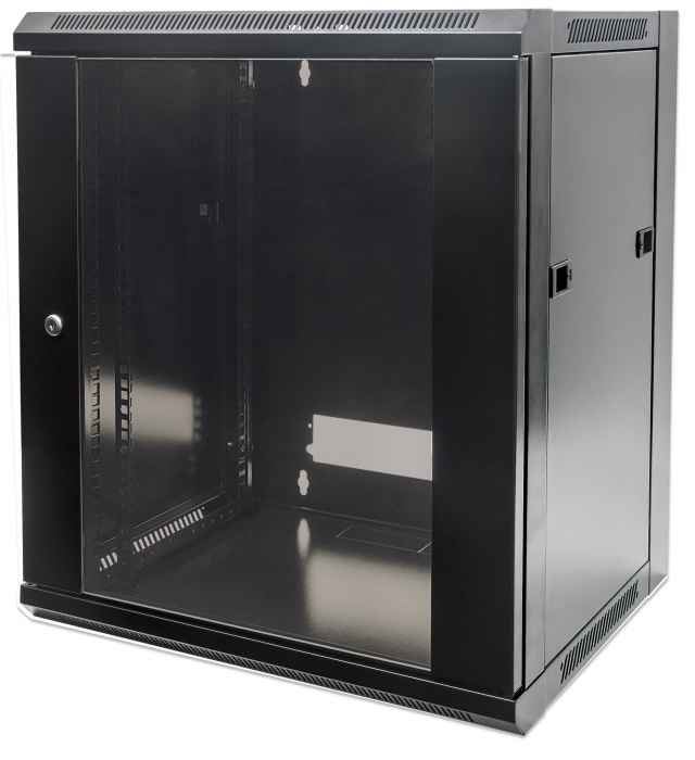 INTELLINET 48,3cm Wandverteiler 6 HE 450mm tief 19 Zoll HxBxT 370x 570 x 450 mm unmontiert schwarz