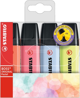 STABILO BOSS ORIGINAL Pastel Textmarker farbsortiert, 4 St. STABILO BOSS ORIGINAL Pastel Textmarker farbsortiert, 4 St.