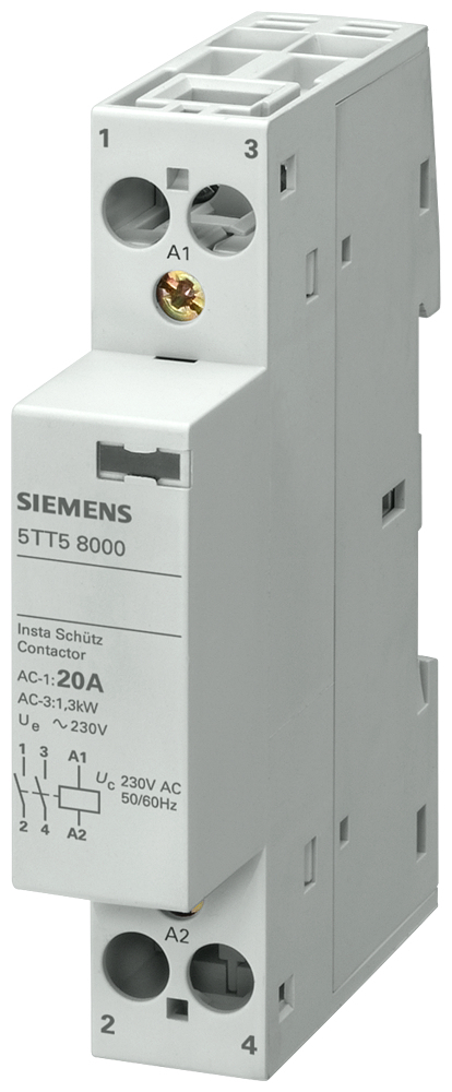 Siemens Installationsschütz 5TT5800-0 2S AC 230 400V 20A AC 230V Siemens Installationsschütz 5TT5800-0 2S AC 230 400V 20A AC 230V