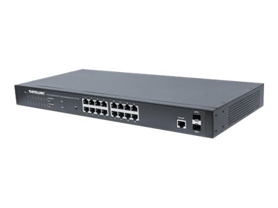 INTELLINET 16 Port Gigabit PoE+ Switch Web-Managed mit 2 SFP-Ports IEEE 802.3at/af Power over Ethernet (PoE+/PoE) Endspan Rackmount INTELLINET 16 Port Gigabit PoE+ Switch Web-Managed mit 2 SFP-Ports IEEE 802.3at/af Power over Ethernet (PoE+/PoE) Endspan Rackmount