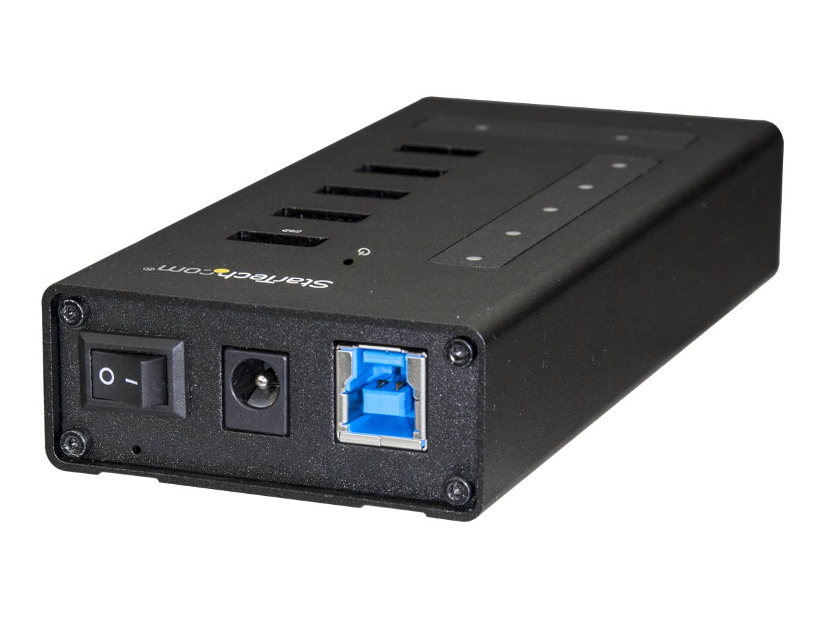 StarTech.com USB Hub 7 Port - Metall - USB-A zu 3x USB-C und 1x USB-C - USB 3.0 - Industrieller USB Hub - USB Hub mit Typ C - Hub - 7 Anschlüsse