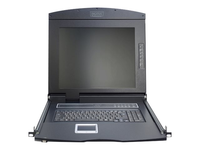Digitus 17 LCD KVM Konsole, 1Port VGA, deutsche Tastatur