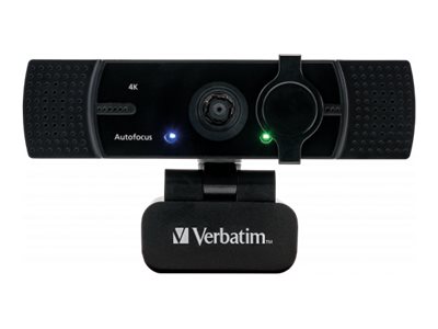 Verbatim Autofokus-Webcam Ultra HD 4K mit Dual-Mikrofon