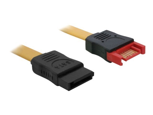 Delock Verlaengerungskabel SATA 6 Gb/s Stecker > SATA Buchse 50 cm gelb