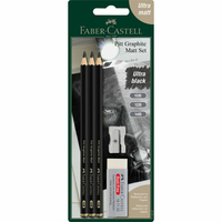 FABER-CASTELL Pitt Graphite Bleistift-Set B schwarz, 1 Set FABER-CASTELL Pitt Graphite Bleistift-Set B schwarz, 1 Set