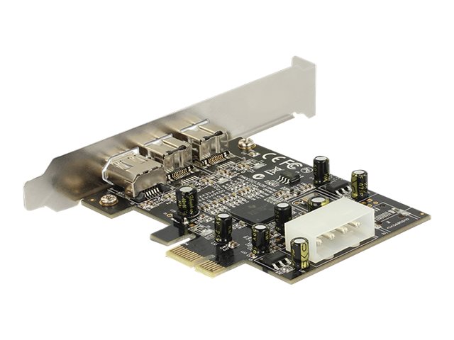 Delock PCI Express Karte > 2 x extern FireWire B + 1 x extern FireWire A