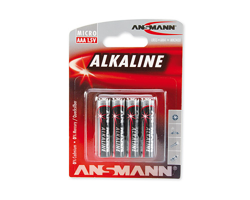 4 ANSMANN Batterien Red Alkaline Micro AAA 1,5 V