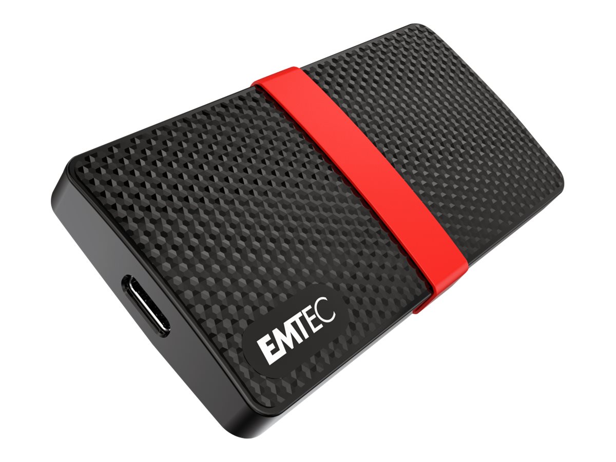EMTEC Power Plus X200 128 GB externe SSDFestplatte schwarz, rot