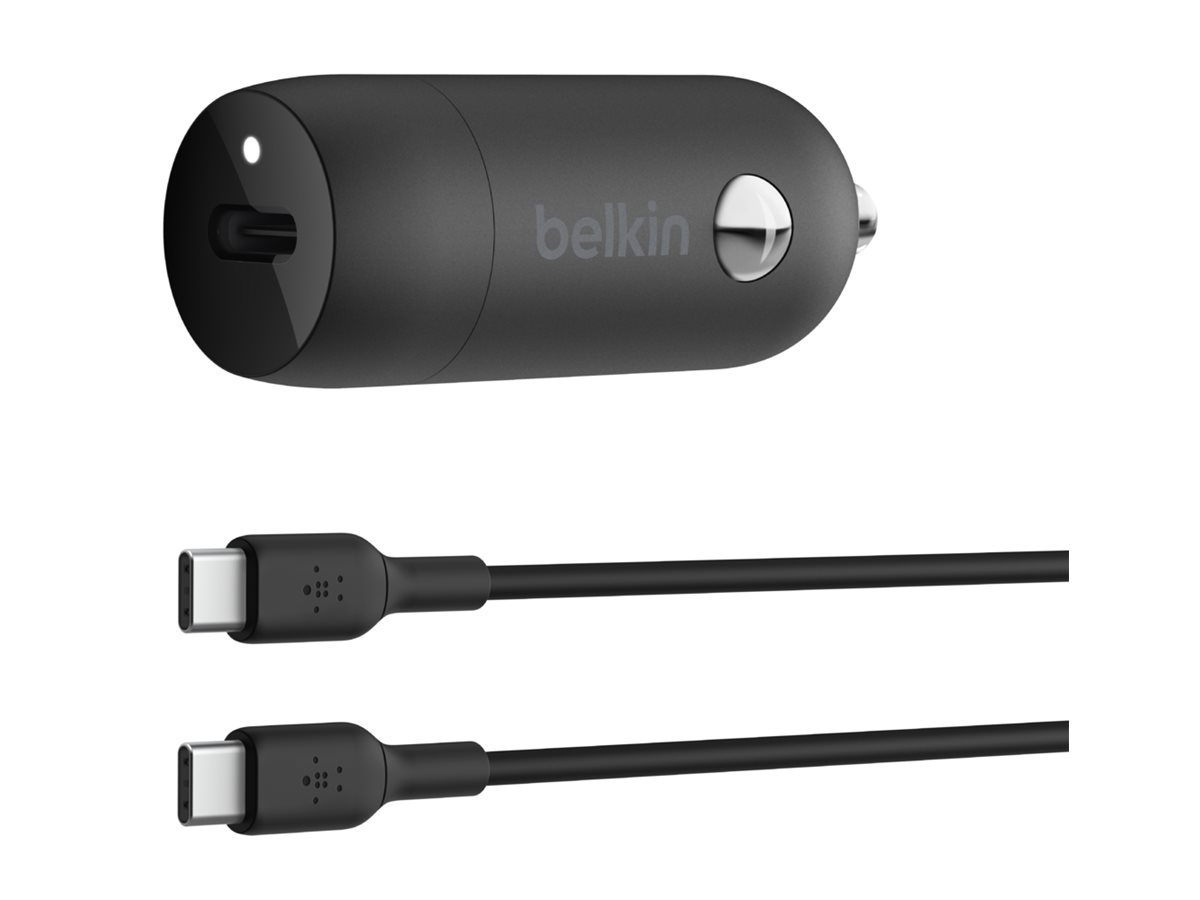 Belkin BoostCharge - Auto-Netzteil - 30 Watt - 3 A - Fast Charge, Power Delivery 3.1 (24 pin USB-C)