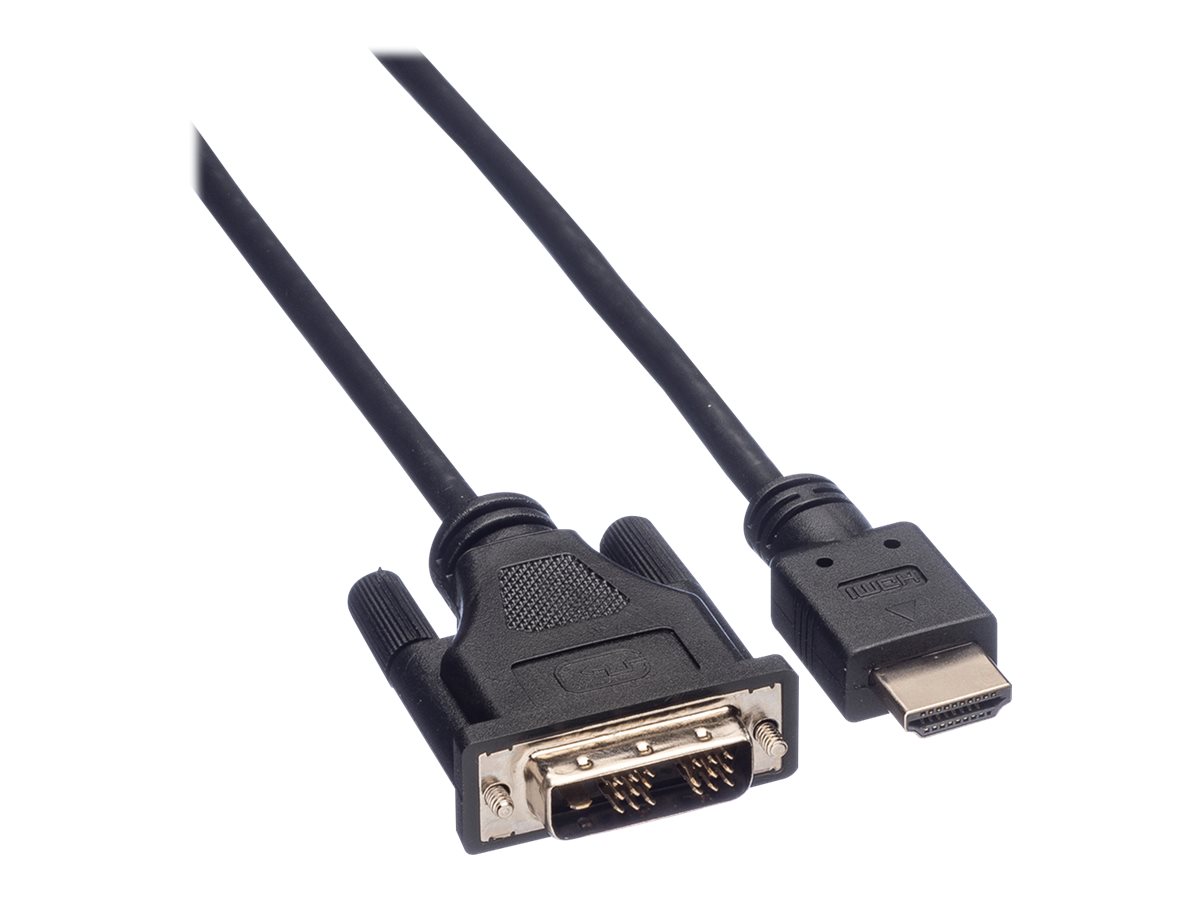ROLINE Kabel DVI 181 ST HDMI ST schwarz 3m
