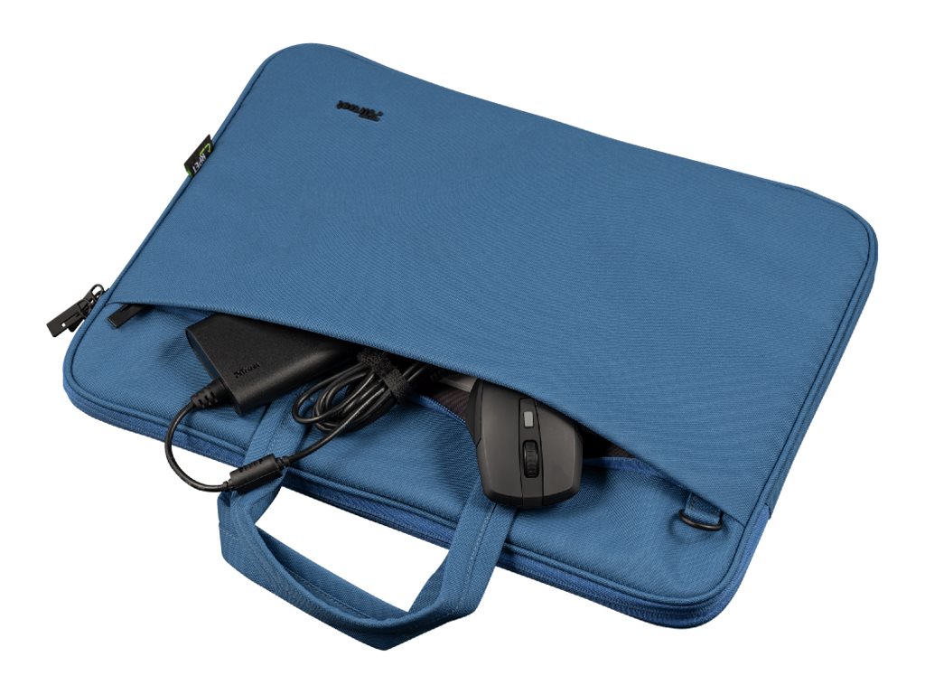 Trust Laptoptasche Bologna Slim Kunstfaser blau 24448 bis 40,6 cm 16 Zoll