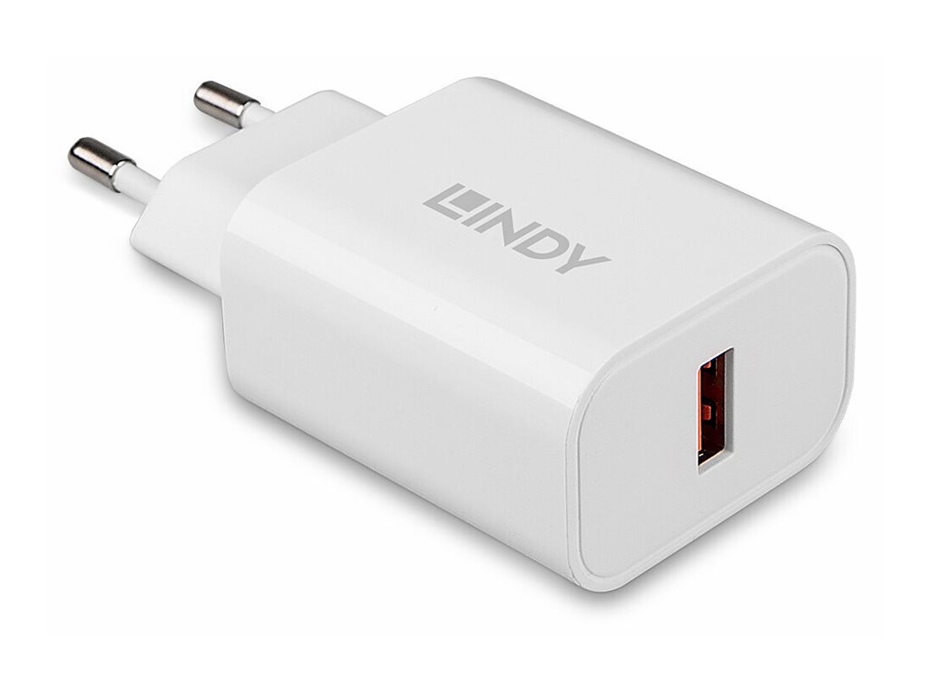 LINDY 18W 1 Port USB Type A Charger
