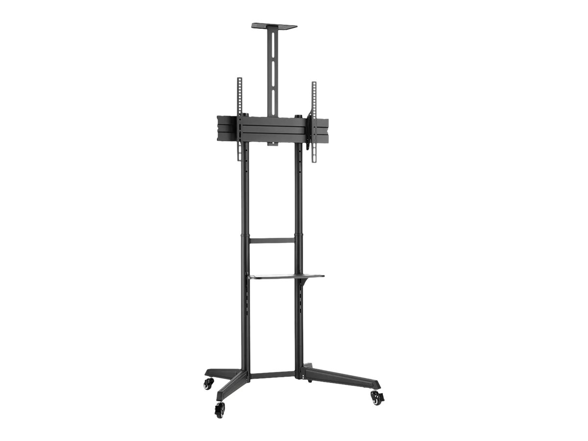 NEOMOUNTS Mobile Floor Stand incl. AV- and cam shelf height adjustable 128,5-145cm