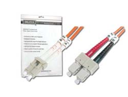 DIGITUS LWL Patchkabel LC -> SC 1.00m  Multimode Duplex OM2