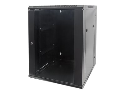 INTELLINET 48,3cm Wandverteiler 15HE 550mm tief mit Schwenkrahmen 19 Zoll HxBxT 770x600x550mm vollstaendig montiert schwarz