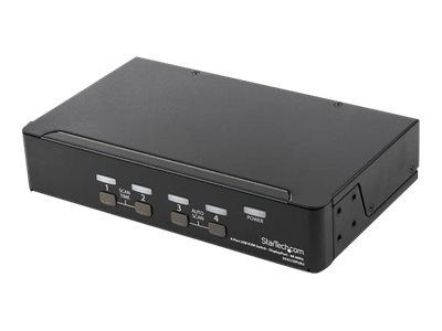 StarTech.com 4 Port DisplayPort KVM Switch - DisplayPort 1.2 KVM - 4K 60Hz - DisplayPort Switch - DisplayPort Umschaltbox - USB KVM Switch - KVM-/Audio-Switch - 4 Anschlüsse