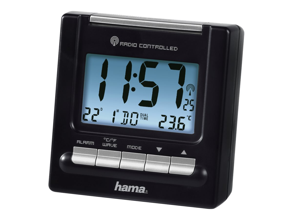 hama digitaler Funkwecker RC200 schwarz Kunststoff hama digitaler Funkwecker RC200 schwarz Kunststoff