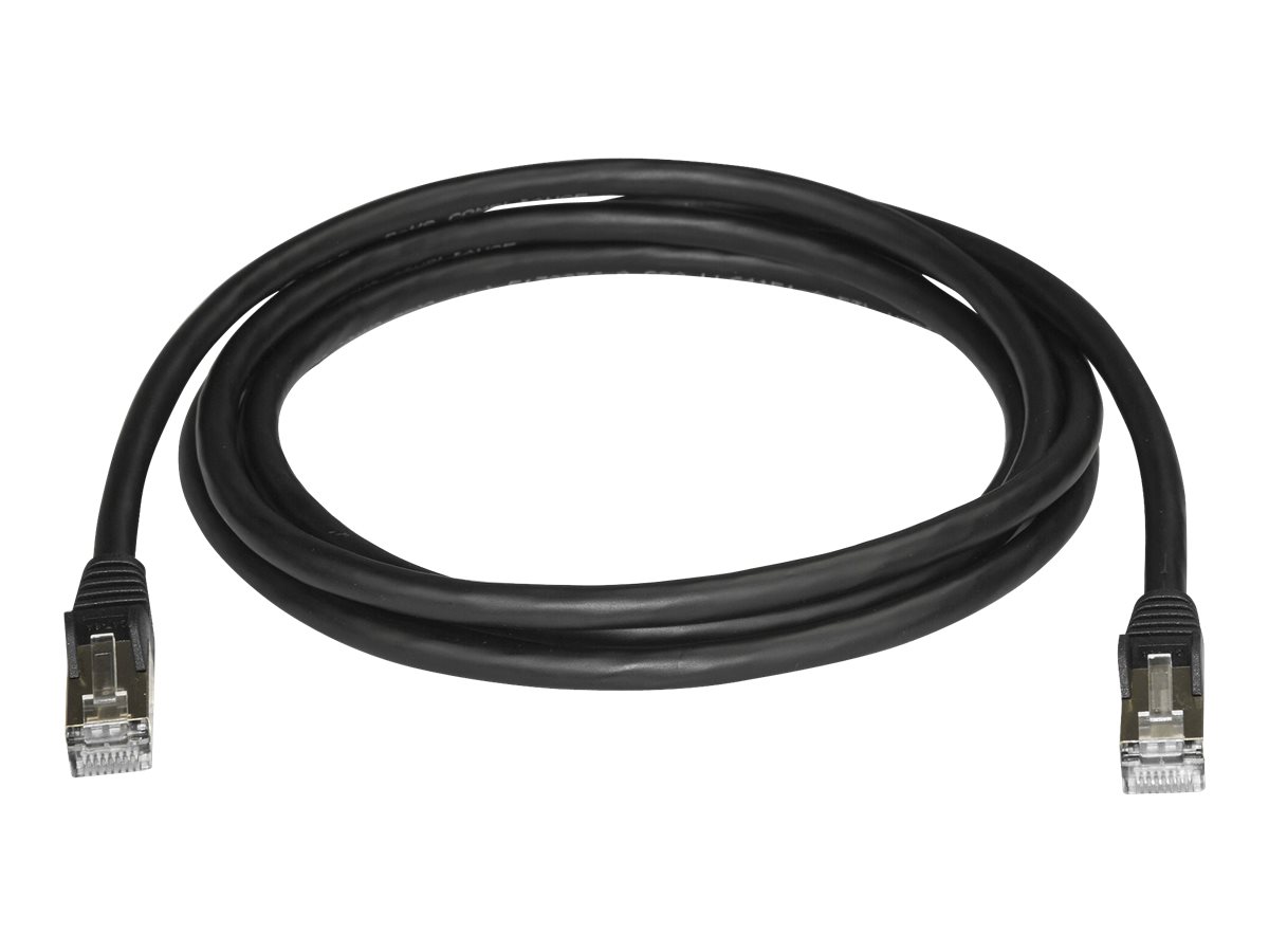 STARTECH.COM CAT6a Ethernet Cable - 2m - Black Network Cable - Snagless RJ45 Cable - Ethernet Cord - 2 m / 6 ft