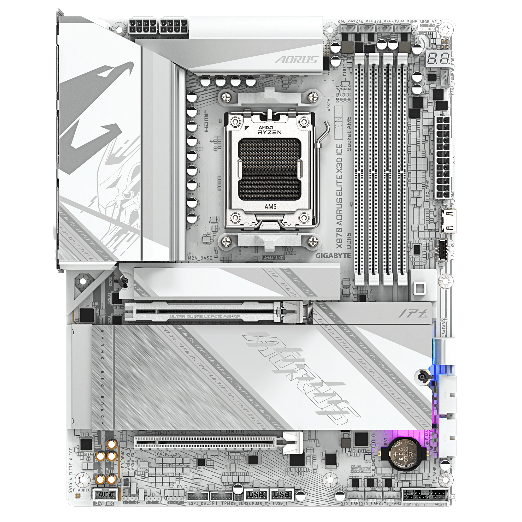 Gigabyte AORUS X870 ELITE X3D ICE ATX Socket AM5 DDR5