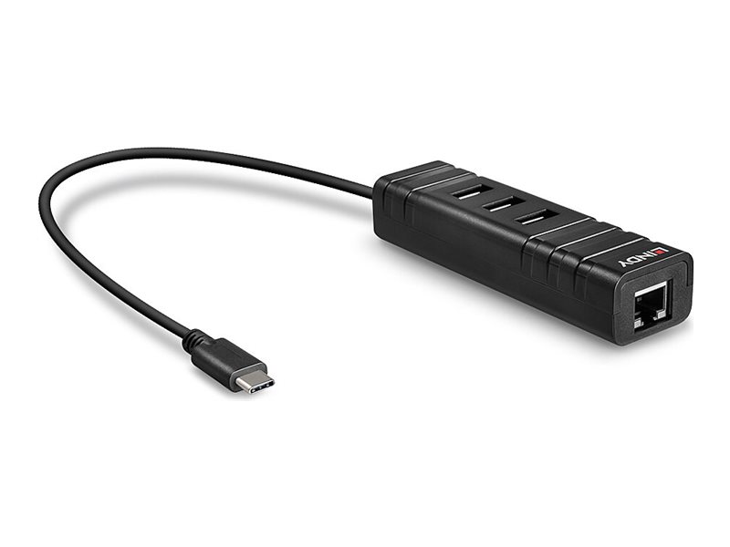 LINDY USB 3.1 Hub und Gigabit Ethernet Adapter USB 3.1 Gen 1 / USB 3.0 USB Typ C LINDY USB 3.1 Hub und Gigabit Ethernet Adapter USB 3.1 Gen 1 / USB 3.0 USB Typ C