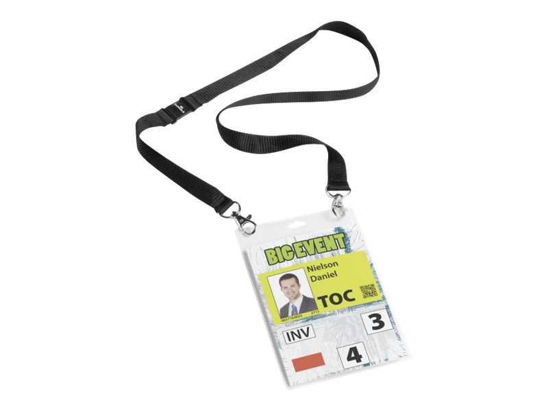 10 DURABLE EVENT Namensschilder mit Textilband 10,5 x 14,8 cm