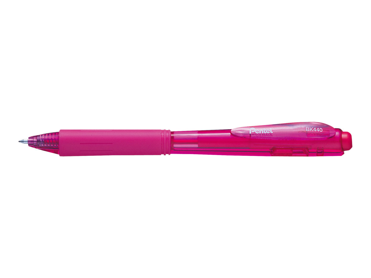 Pentel Kugelschreiber BK440 pink/transparent, Schreibfarbe: pink, 1 St. Pentel Kugelschreiber BK440 pink/transparent, Schreibfarbe: pink, 1 St.