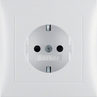 Berker Steckdose SCHUKO 47229909 polarweiss matt Berker Steckdose SCHUKO 47229909 polarweiss matt