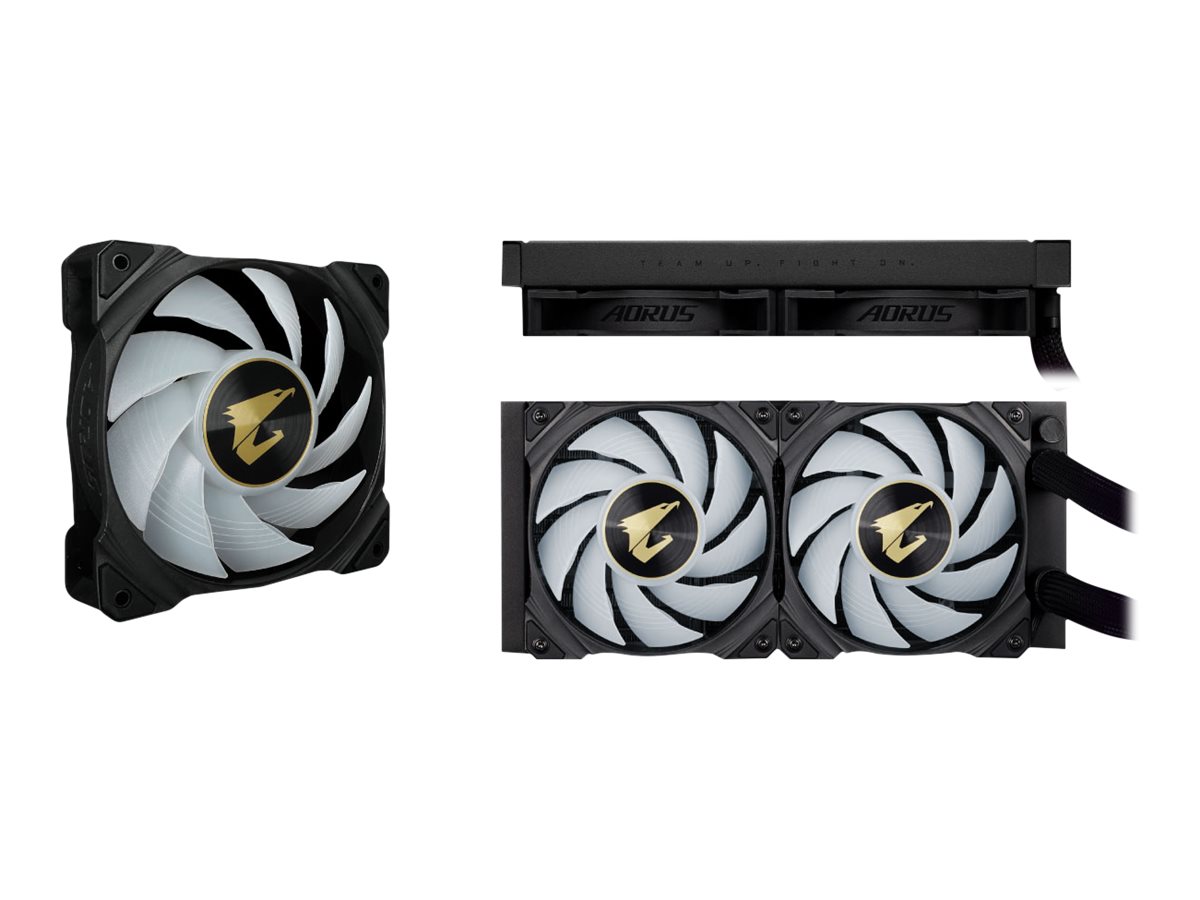 AORUS WATERFORCE X 240 All-in-one Liquid Cooler with Circular LCD Display RGB Fusion 2.0 Triple 120mm ARGB