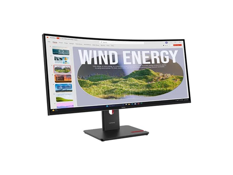 LENOVO ThinkVision T34WD-40 86,36cm 34Zoll 3440x1440 Curved VA 120Hz USB-C docking 96W Mirror power button TopSeller
