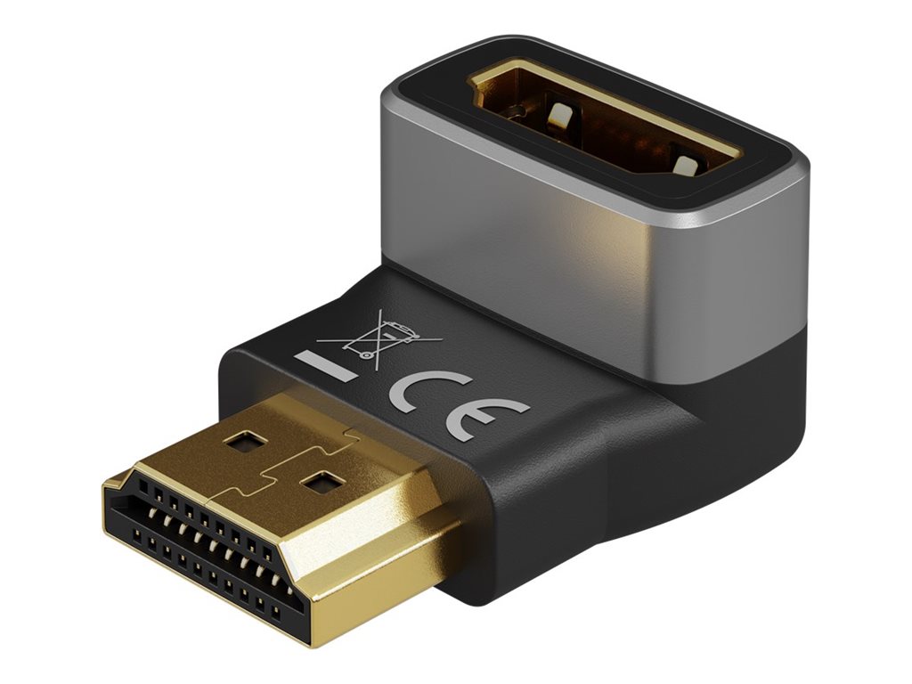Wentronic Goobay Highspeed HDMI-Adapter Ethernet gewinkelt Schwarz