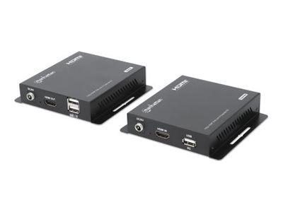 MANHATTAN 1080p60Hz HDMI KVM over IP Extender Set HDMI-Signalverlängerung bis 120m über ein Cat6-Patchkabel oder IP-fähiges Netzwerk MANHATTAN 1080p60Hz HDMI KVM over IP Extender Set HDMI-Signalverlängerung bis 120m über ein Cat6-Patchkabel oder IP-fähiges Netzwerk