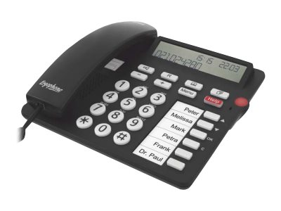 tiptel Ergophone 1300, Grosstastentelefon, schwarz