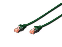 DIGITUS Patchkabel Cat6  S/FTP 2xRJ45  3.0m grÃ¼n Hebelschutz