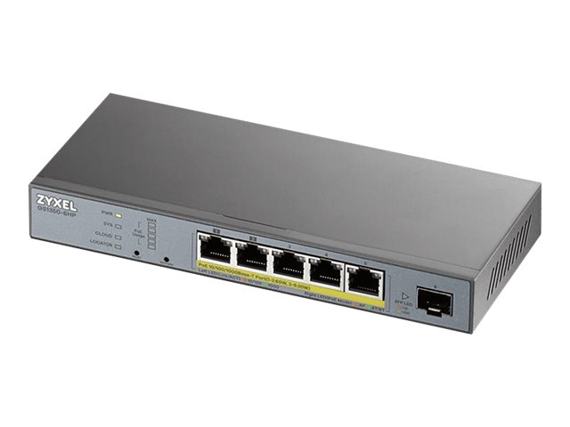 ZYXEL GS1350-6HP 6 Port managed CCTV PoE Switch long range 60W 802.3BT ZYXEL GS1350-6HP 6 Port managed CCTV PoE Switch long range 60W 802.3BT