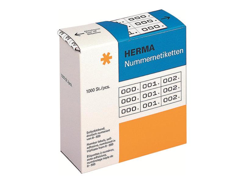HERMA Klebenummern 4800 Zahlen, schwarz 22,0 x 10,0 mm, 3x1000 Etiketten HERMA Klebenummern 4800 Zahlen, schwarz 22,0 x 10,0 mm, 3x1000 Etiketten
