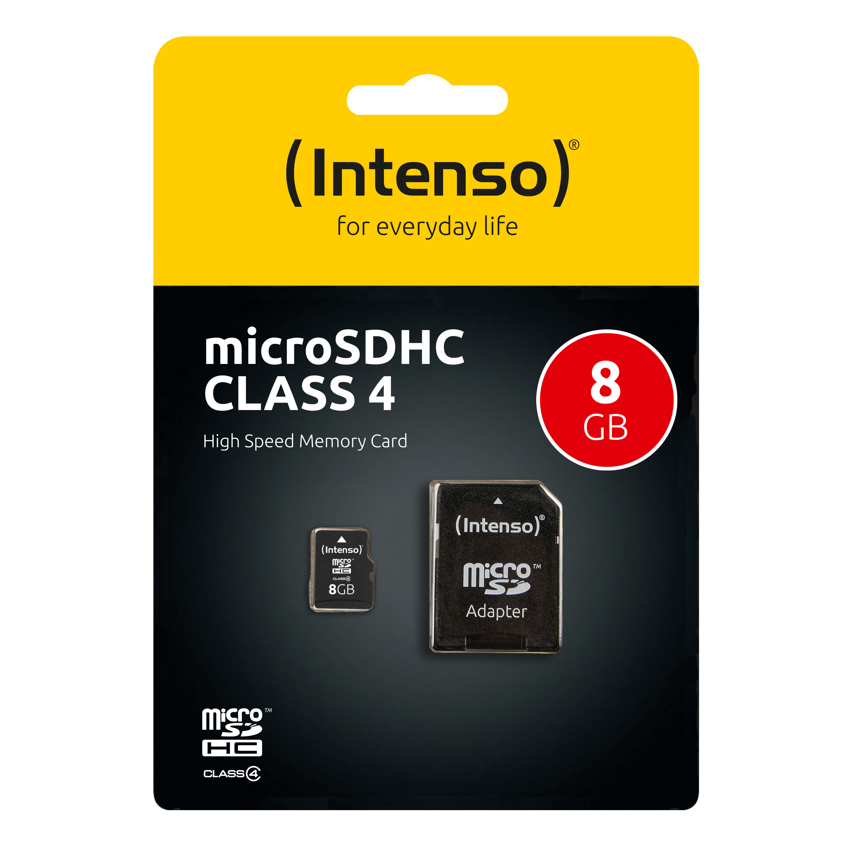 8GB microSDHC Class 4 + SD-Adapter