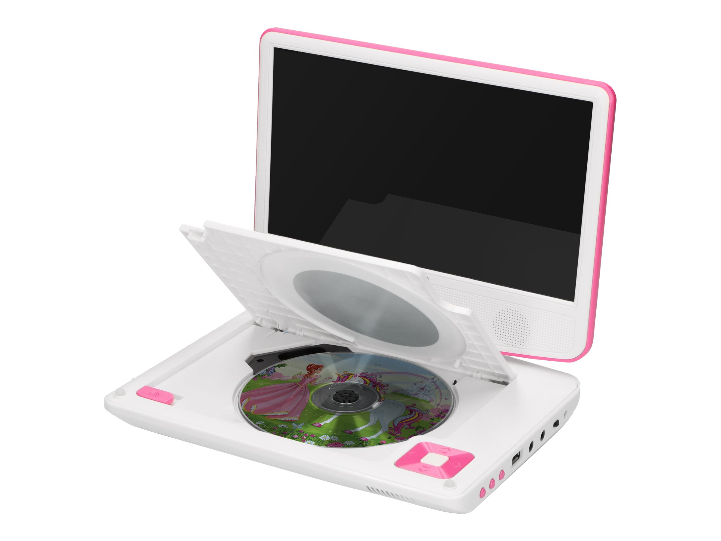Lenco DVP-910 9 DVD-Player mit USB & KfZ-Halterung (Pink)