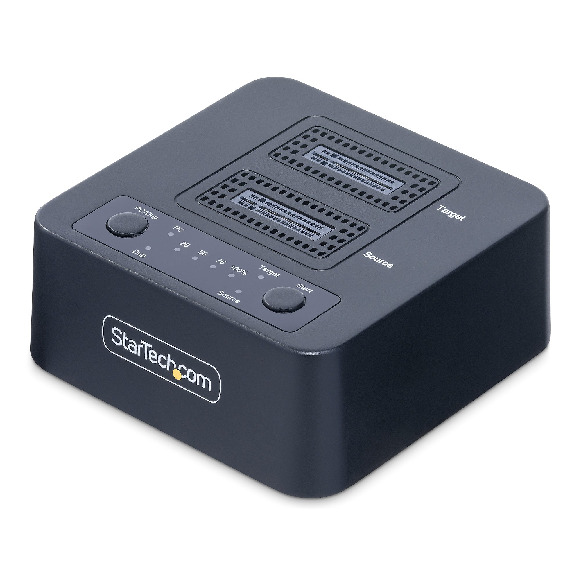 STARTECHCOM 11m2 NVMe Kopierstation 90GBm Unabhaengiger PCIe SSD DuplicatorClone Station USBC 20Gbps DualBay Dock