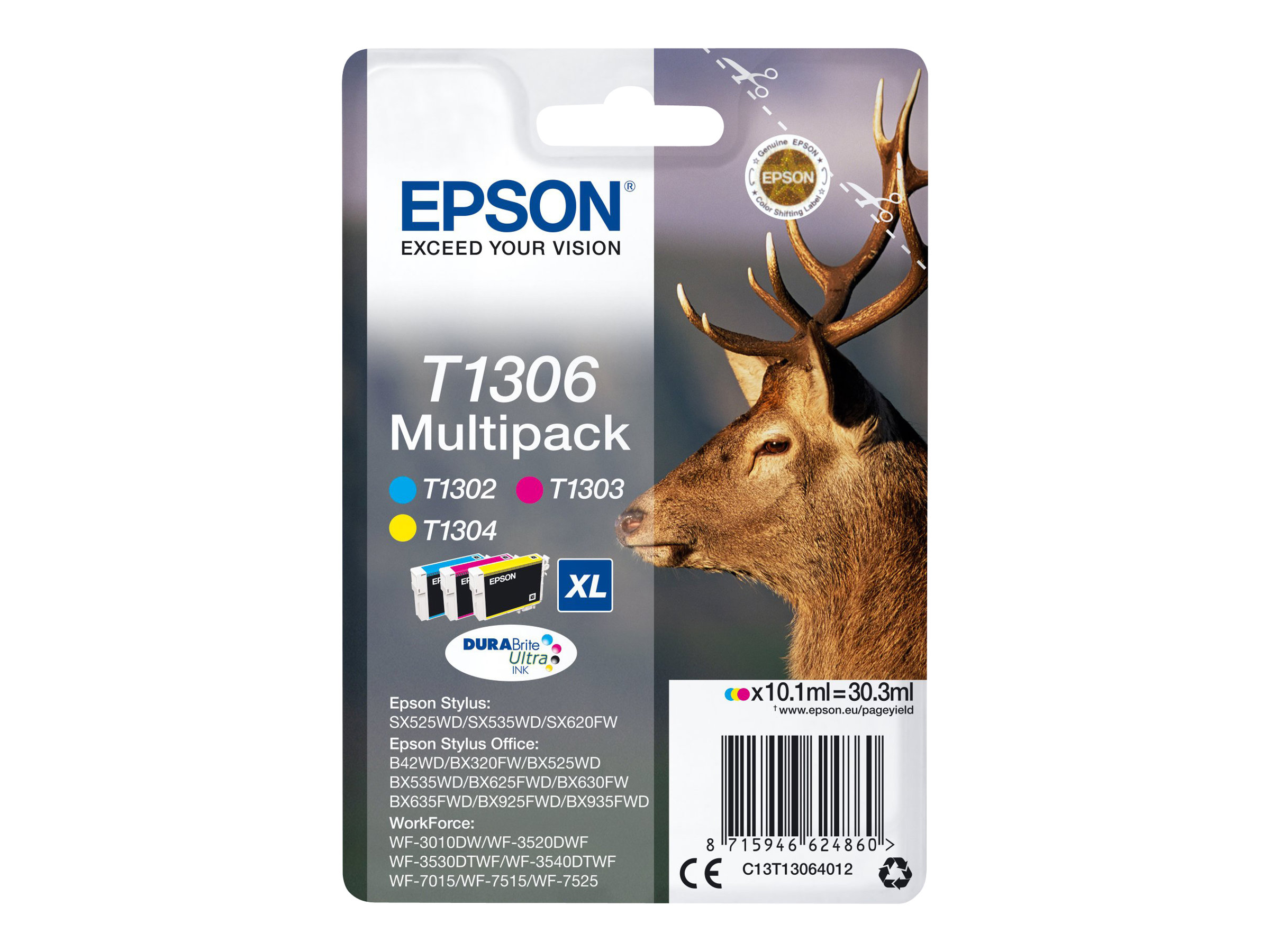 C13T13064012 EPSON BX Tinte (3) cmy HC