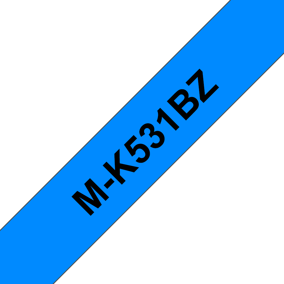 brother Schriftband MK MK531 MK531BZ, 12 mm, schwarz auf blau, 1 St