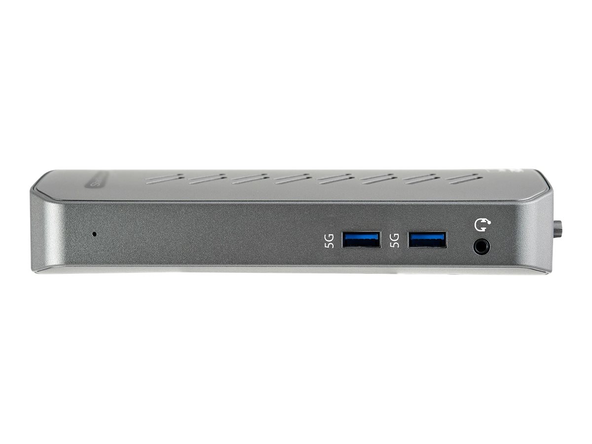 STARTECH.COM USB-C USB-A Dock - Hybrid Universal USB 3.0 Docking Station for USB-C or USB-A Laptop - Dual Monitor - GbE