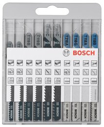 BOSCH Basic for Metal and Wood Stichsaegeblaetter-Set 10-teilig BOSCH Basic for Metal and Wood Stichsaegeblaetter-Set 10-teilig