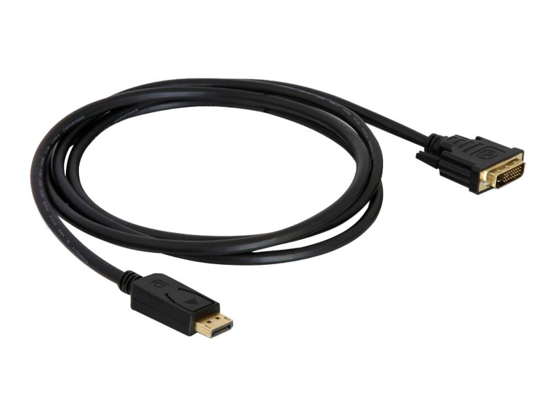 Delock Kabel Displayport 1.1 Stecker > DVI 24+1 Stecker Passiv 1 m schwarz Delock Kabel Displayport 1.1 Stecker > DVI 24+1 Stecker Passiv 1 m schwarz