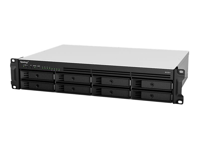 SYNOLOGY RS1221+ 8-Bay NAS-Rackmount AMD Ryzen V1500B 4-core 2.2 GHz 4GB DDR4 up to 32GB RJ-45 4x1GbE 2xUSB 3.2 1xeSATA SYNOLOGY RS1221+ 8-Bay NAS-Rackmount AMD Ryzen V1500B 4-core 2.2 GHz 4GB DDR4 up to 32GB RJ-45 4x1GbE 2xUSB 3.2 1xeSATA