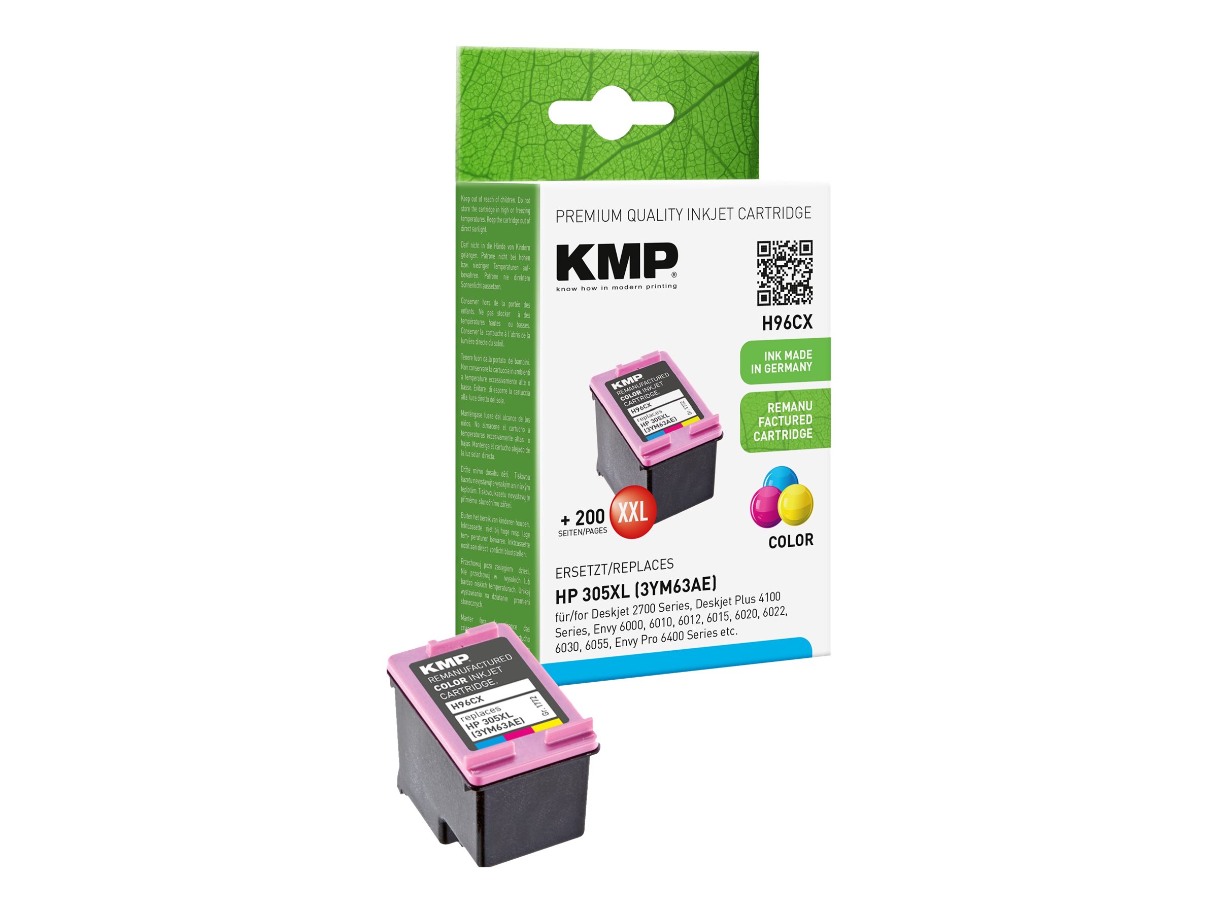 KMP H96CX color Druckerpatrone kompatibel zu HP 305XL (3YM63AE) KMP H96CX color Druckerpatrone kompatibel zu HP 305XL (3YM63AE)