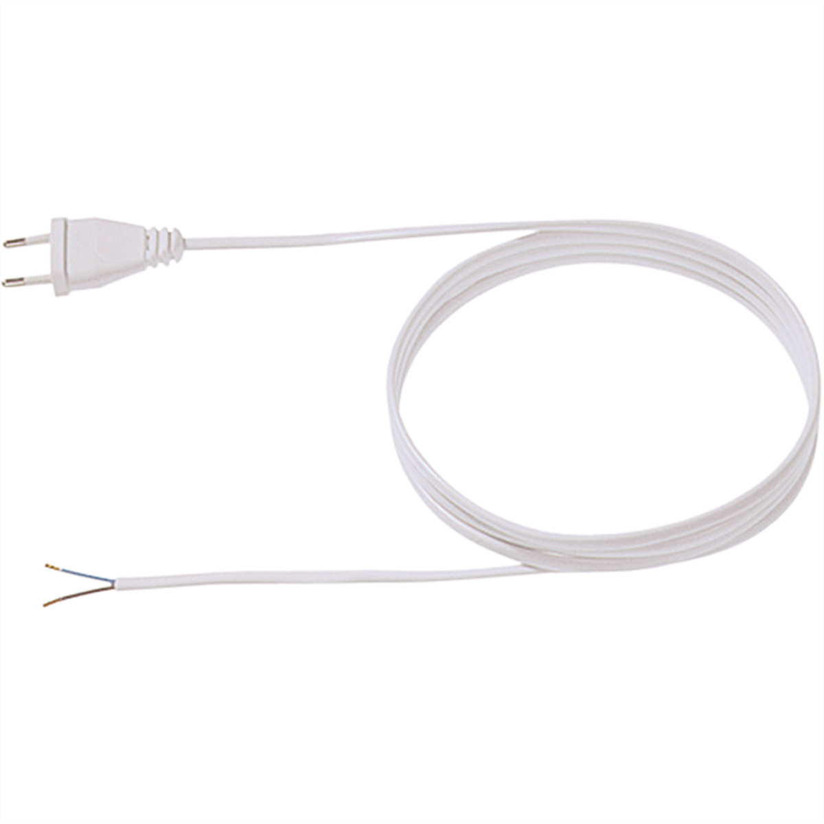 Bachmann Zuleitung mit Eurostecker in weiss, Laenge 2m