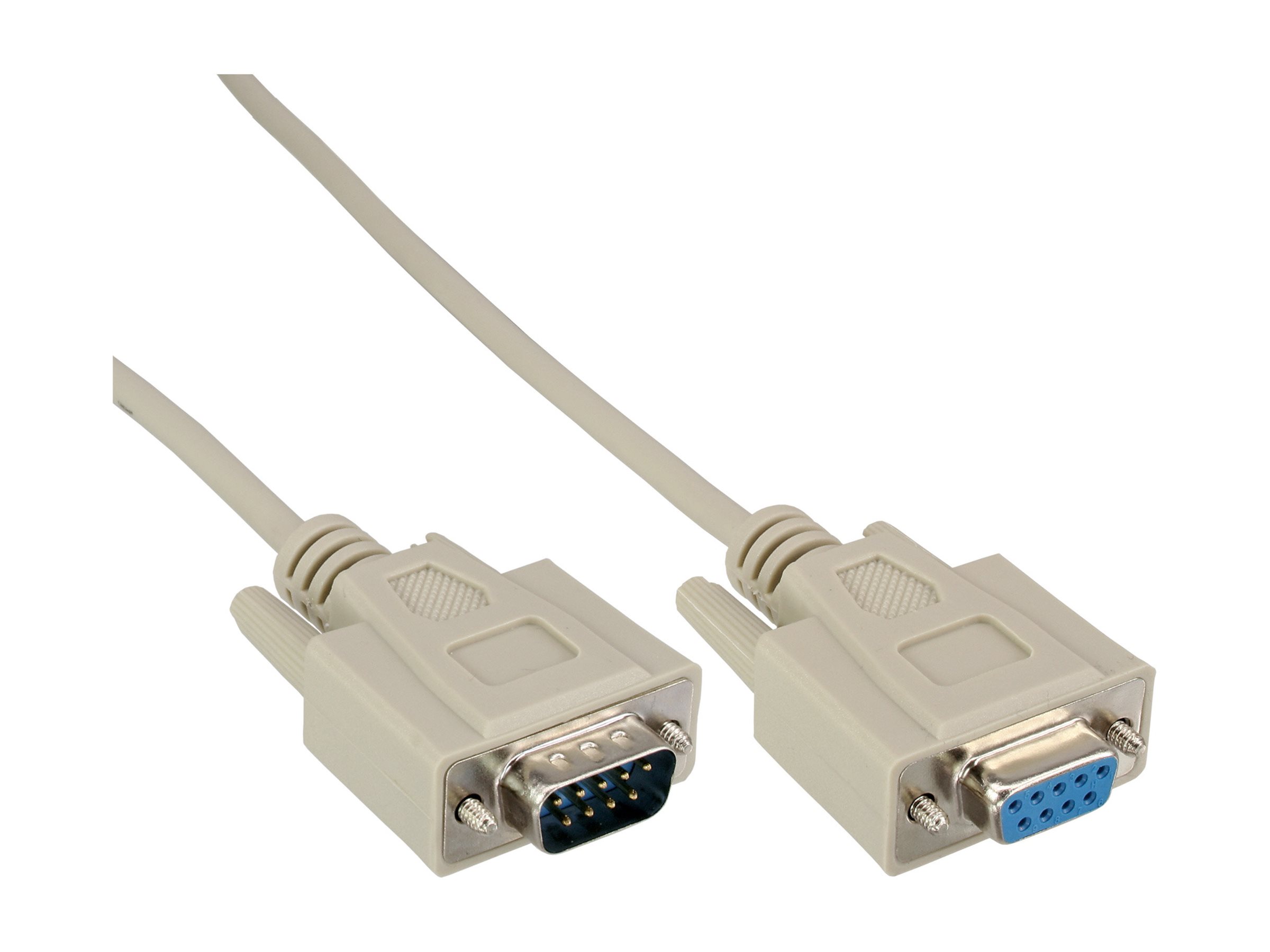 INLINE Serielle Verlaengerung 9pol Stecker/Buchse vergossen 1:1 belegt 3m