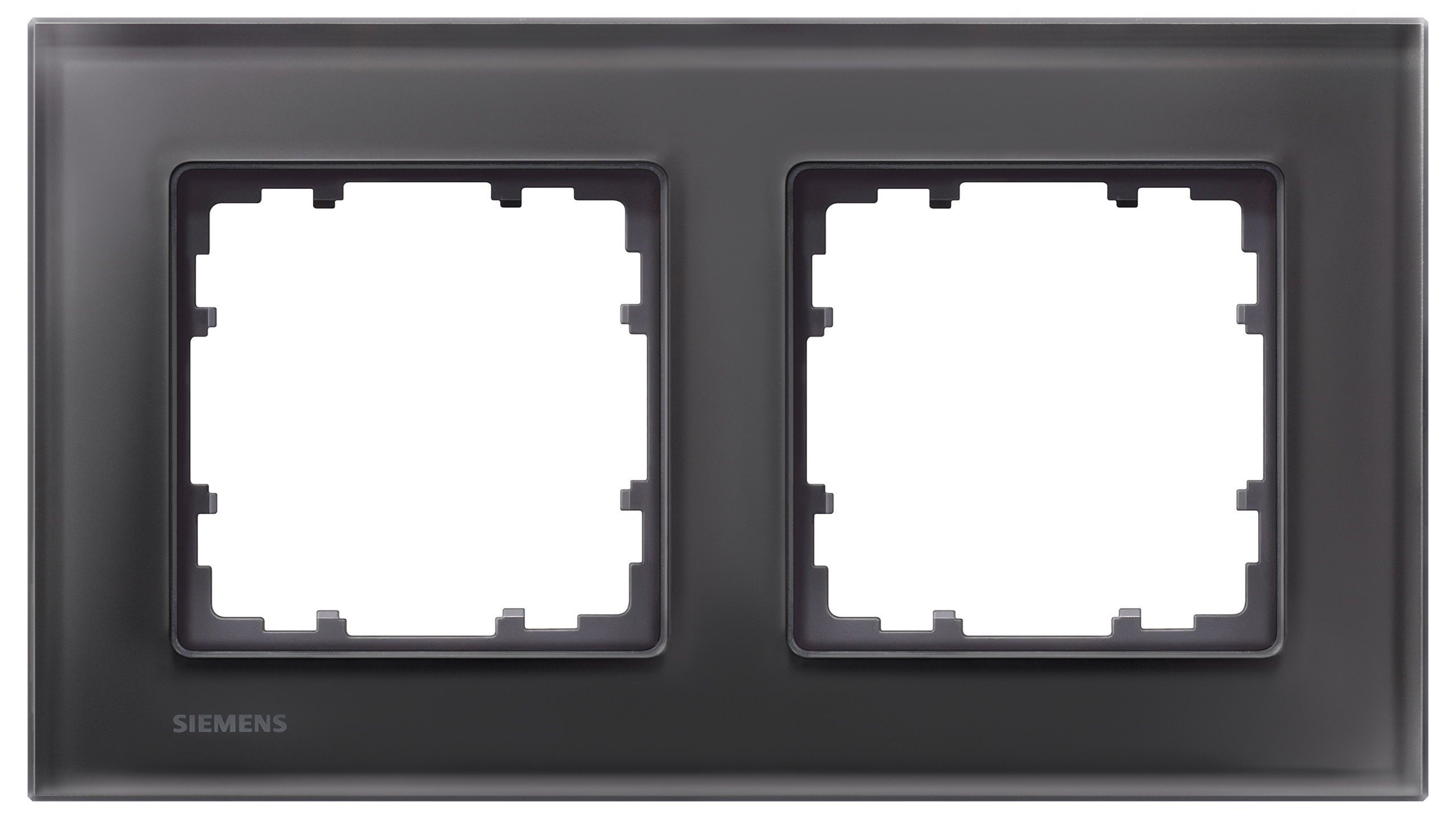 Siemens Rahmen 5TG1202-2 2fach Glas schwarz Siemens Rahmen 5TG1202-2 2fach Glas schwarz